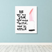 君もしは口紅を付け加えて攻撃するのがいやだ キャンバスプリント (インサイチュ (ウッドフロア))