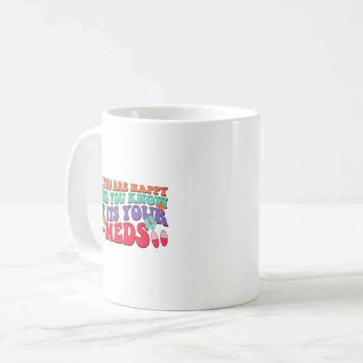 君もしは幸福で自分の手先を知っている コーヒーマグカップ (正面左)