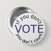 君もしは投票しないし数えないよ 缶バッジ (正面&裏面)