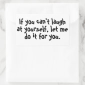 君もしは独り笑いはできない 長方形シール (バッグ)