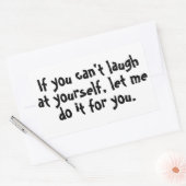 君もしは独り笑いはできない 長方形シール (封筒)