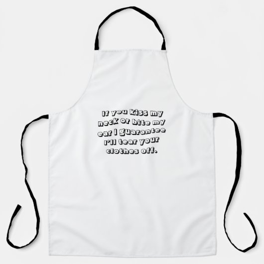 君もしは私の首をキスするか耳をかむ エプロン (正面)