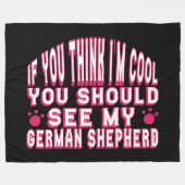 君もしは考え僕のジカッコいいェルマンに会おう フリースブランケット (正面(横))