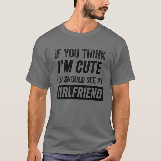 君もしは考え私が可愛い Tシャツ (正面)
