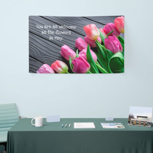 君も歓迎だ…… 横断幕 (トレードショー)