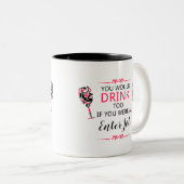 君も私の仕事もしを持っていたのに ツートーンマグカップ (正面右)