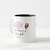 君も私の仕事もしを持っていたのに ツートーンマグカップ (正面左)