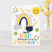 君をアイルランド人として宝くじに当たった先生 カード (黄色い花)