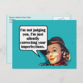 君を判断してない…レトロ ポストカード (正面/裏面)