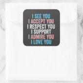 君を受け入れトランスLGBTを尊重する スクエアシール (バッグ)