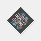 君を受け入れトランスLGBTを尊重する スタンダードカクテルナプキン (角)