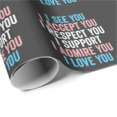 君を受け入れトランスLGBTを尊重する ラッピングペーパー (ロールコーナー)