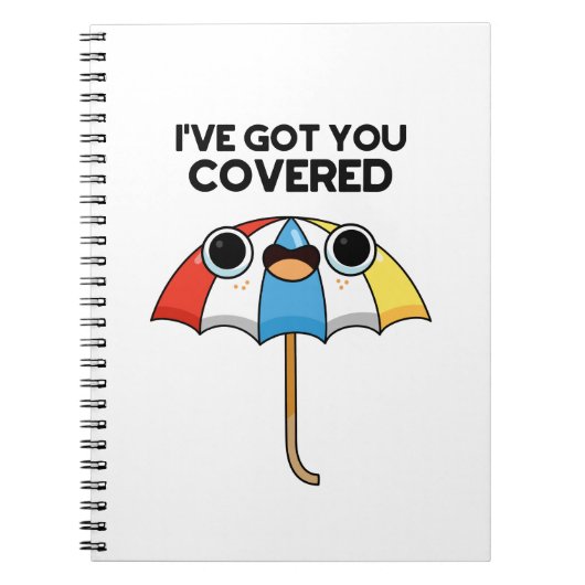 君を守る面白い傘の駒 ノートブック (正面)