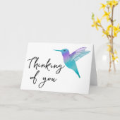 君を想って ハチドリ カード (黄色い花)