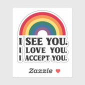 君を愛してるよ君を受け入れるLGBTQ シール (シート)