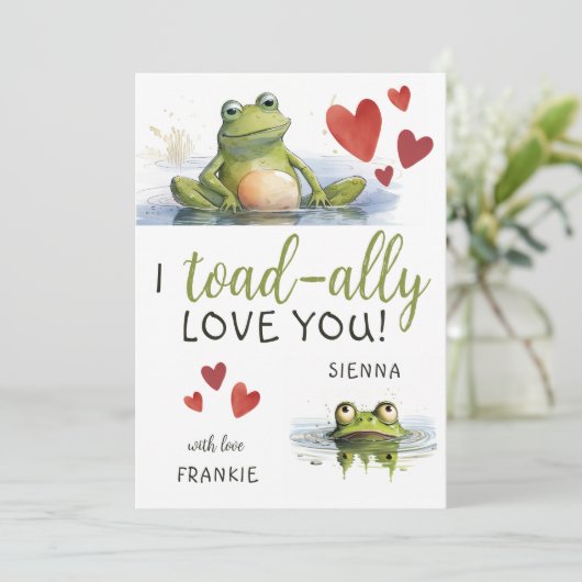 君を愛し合う | おもしろいバレンタインデー シーズンカード (スタンド正面)