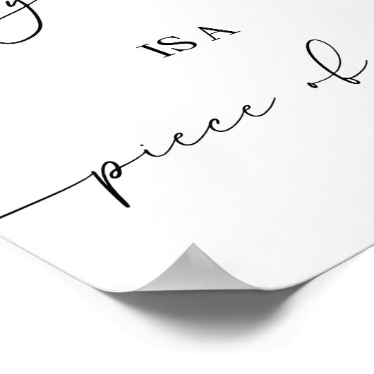 君を愛すことは楽だ |の結婚ケーキのサイン ポスター (角)