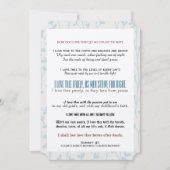 君を愛せるかタイポグラフィ結婚詩 招待状 (正面)