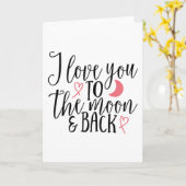 君を月までも後ろも愛している カード (黄色い花)