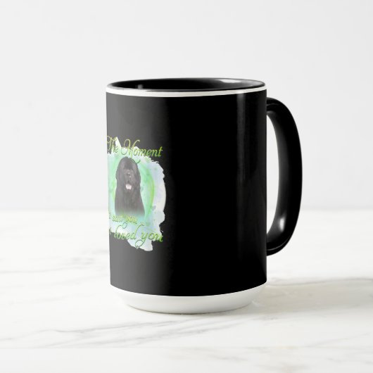 君を見た瞬間、僕は君を愛した犬の贈り物を マグカップ (正面右)