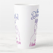 君を見ると人生は素晴らしい カフェラテマグ (正面)