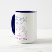 君を見ると人生は素晴らしい マグカップ (正面左)