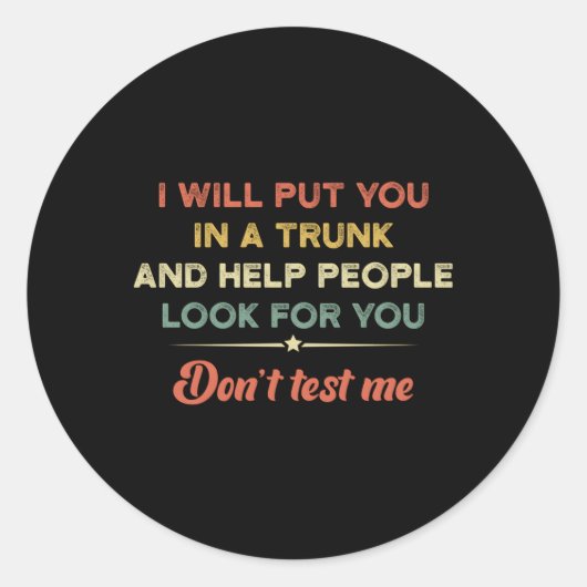 君を鞄に入れて人が捜救済す ラウンドシール (正面)