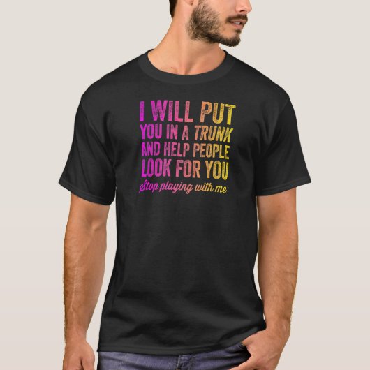 君を鞄に入れて人が捜救済す Tシャツ (正面)