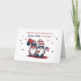 君オン恋しく思7月4日かわいい愛国心格言 カード