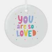 君カラフルはとても愛される ガラスオーナメント (正面)