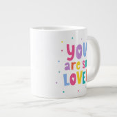 君カラフルはとても愛される ジャンボコーヒーマグカップ (正面右)