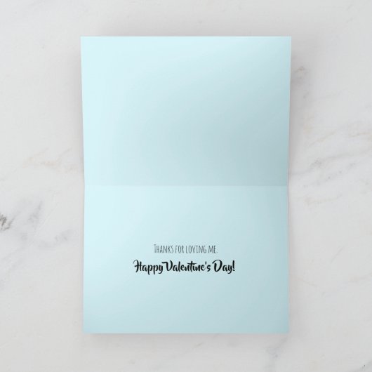 君バレンタイン引用文おもしろい お洒落 カード (内部)