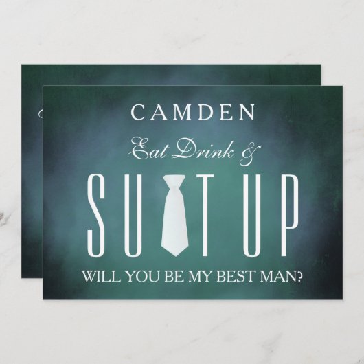 君パーソナライズされたがベストマンになるよ 招待状 (正面/裏面)