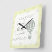 君パーソナライズされたは僕らもっとも偉大の冒険だ スクエア壁時計 (傾斜)