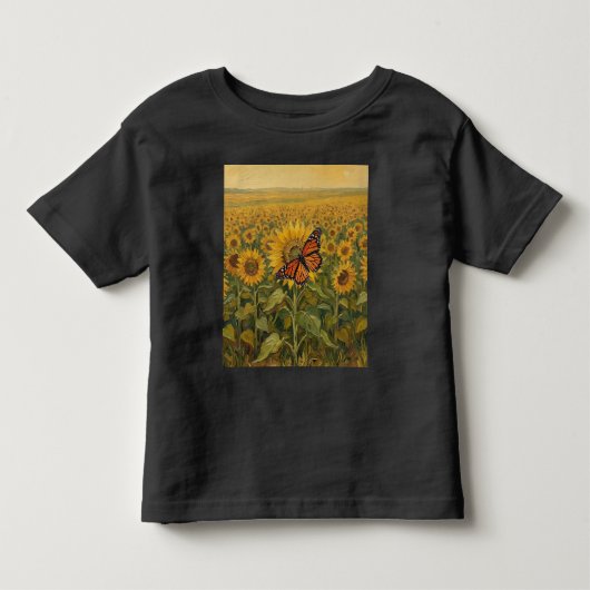 君主とひまわり トドラーTシャツ (正面)