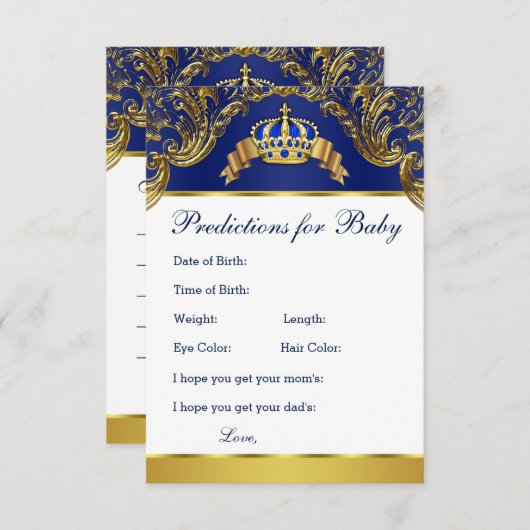 君主のベビー及び親アドバイスの予想 アドバイスカード (正面/裏面)
