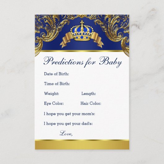 君主のベビー及び親アドバイスの予想 アドバイスカード (正面)
