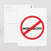 君主制を廃止する  ポストカード (正面/裏面)