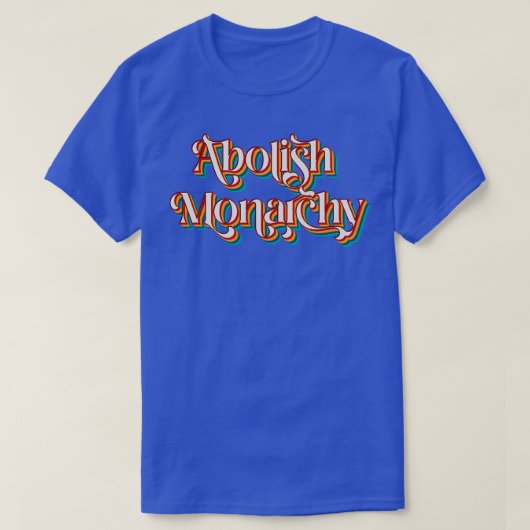 君主制を廃止する Tシャツ (デザイン正面)
