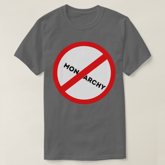 君主制を拒否する Tシャツ (デザイン正面)