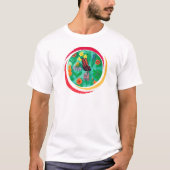 君主蝶と野花の庭園 Tシャツ (正面)
