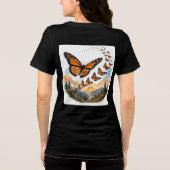 君主蝶の渡り トライブレンドTシャツ (裏面)