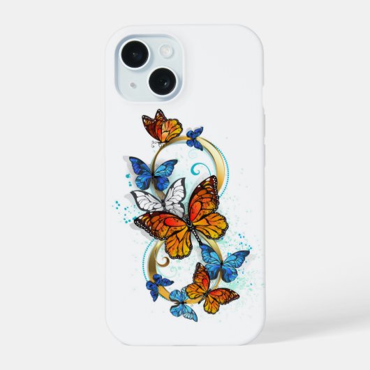 君主蝶の無限 iPhone 15ケース (裏面)