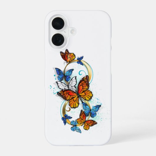 君主蝶の無限 iPhone 16ケース (裏面)