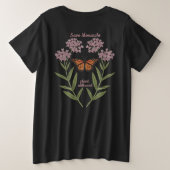 君主蝶Tシャツ プラスサイズTシャツ (デザイン裏面)