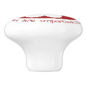 君前向きは赤いハートだユニーク セラミックノブ (側面)