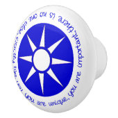 君前向きは青いユニークと断言 セラミックノブ (右)