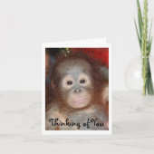 君恋しく思の悲しい顔のベビーアニマル カード (正面)