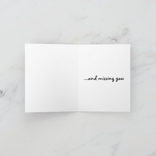 君恋しく思の悲しい顔のベビーアニマル カード (内部)