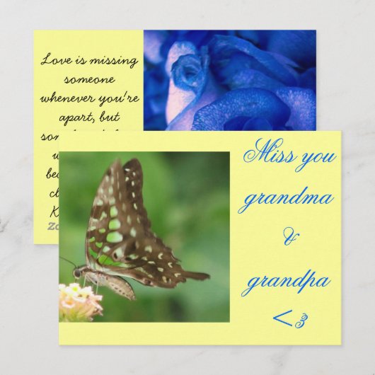 君恋しく思の ポストカード (正面/裏面)